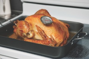 Once turkey weight is determined, then be sure to use a thermometer to accurately tell when the bird is cooked correctly. Some thermometers will beep when the turkey is done. Photo courtesy of Metro Editorial Services (MS)