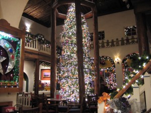 10,000 Christmas lights illuminate the lobby of the Historic Taos Inn. Photo by Stacey Wittig