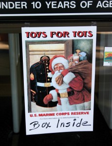 More than 160 Toys for Tots donation boxes can be found throughout Flagstaff, including the Flagstaff Public Library at 300 W. Aspen Ave.