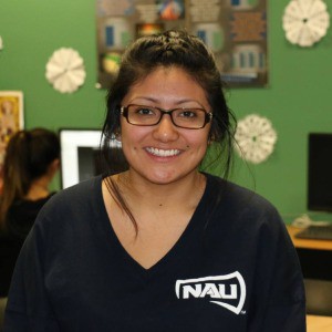 Angela Torres enjoys sharing what she has learned at NAU with other first-generation students. Photo courtesy of Northern Arizona University.