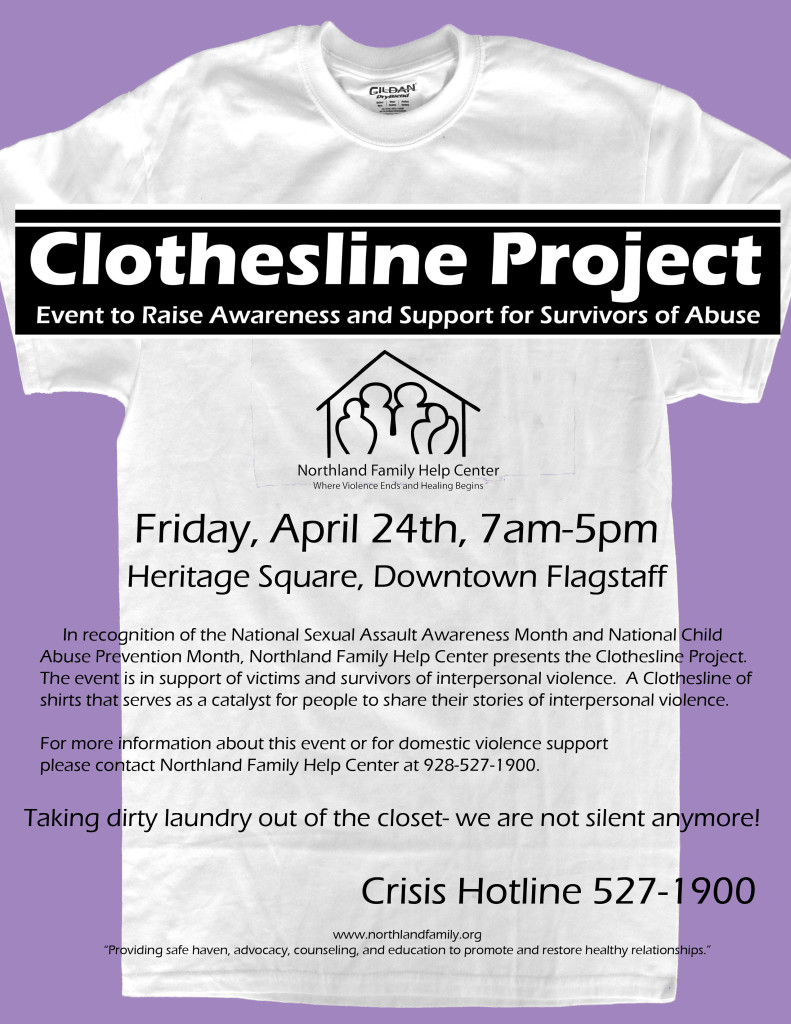 April 24 Clothesline Project