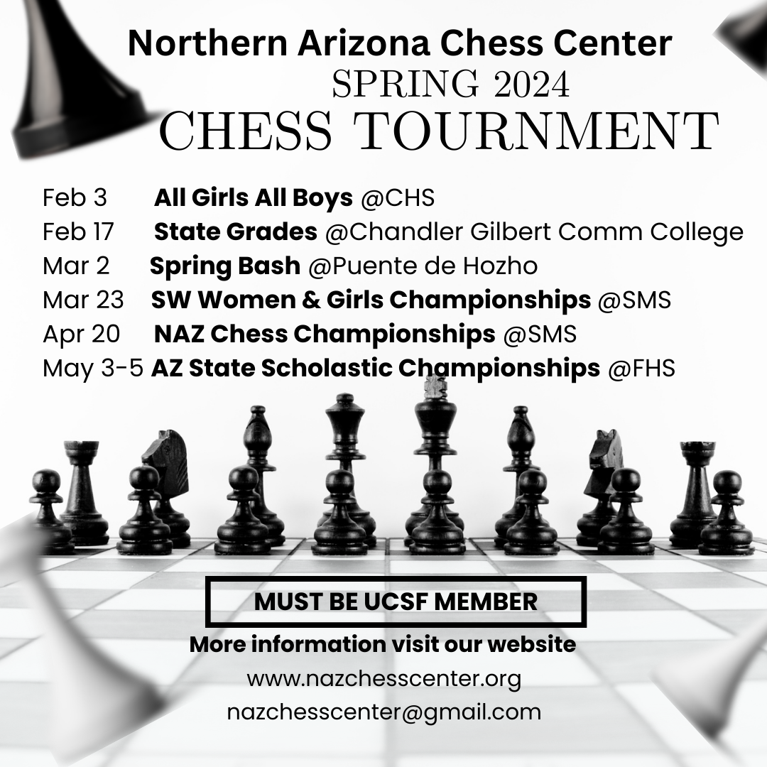 May 3-5 — 2024 Chess Tourney Schedule